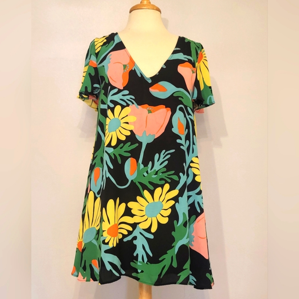 Judith March Floral Shift Dress Size S